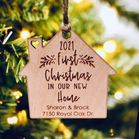 Personalized New Home Christmas Ornament