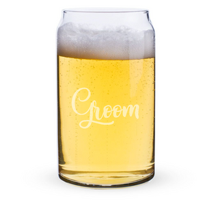 Groom beer glass or customize for Best Man/Groomsmen beer glass