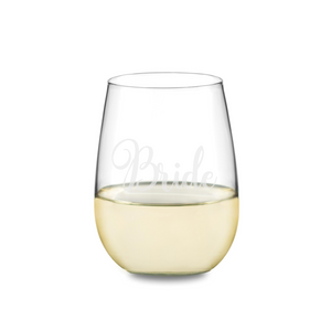 Bride wine glass - Wedding or Engagement gift