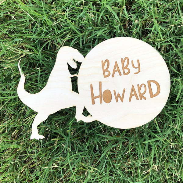 Birth Announcement Sign, Newborn Birth Stats Sign, Newborn Photo Prop, Dinosaur Nursery Decor - Baby Announcement - Baby Shower Gift - Baby