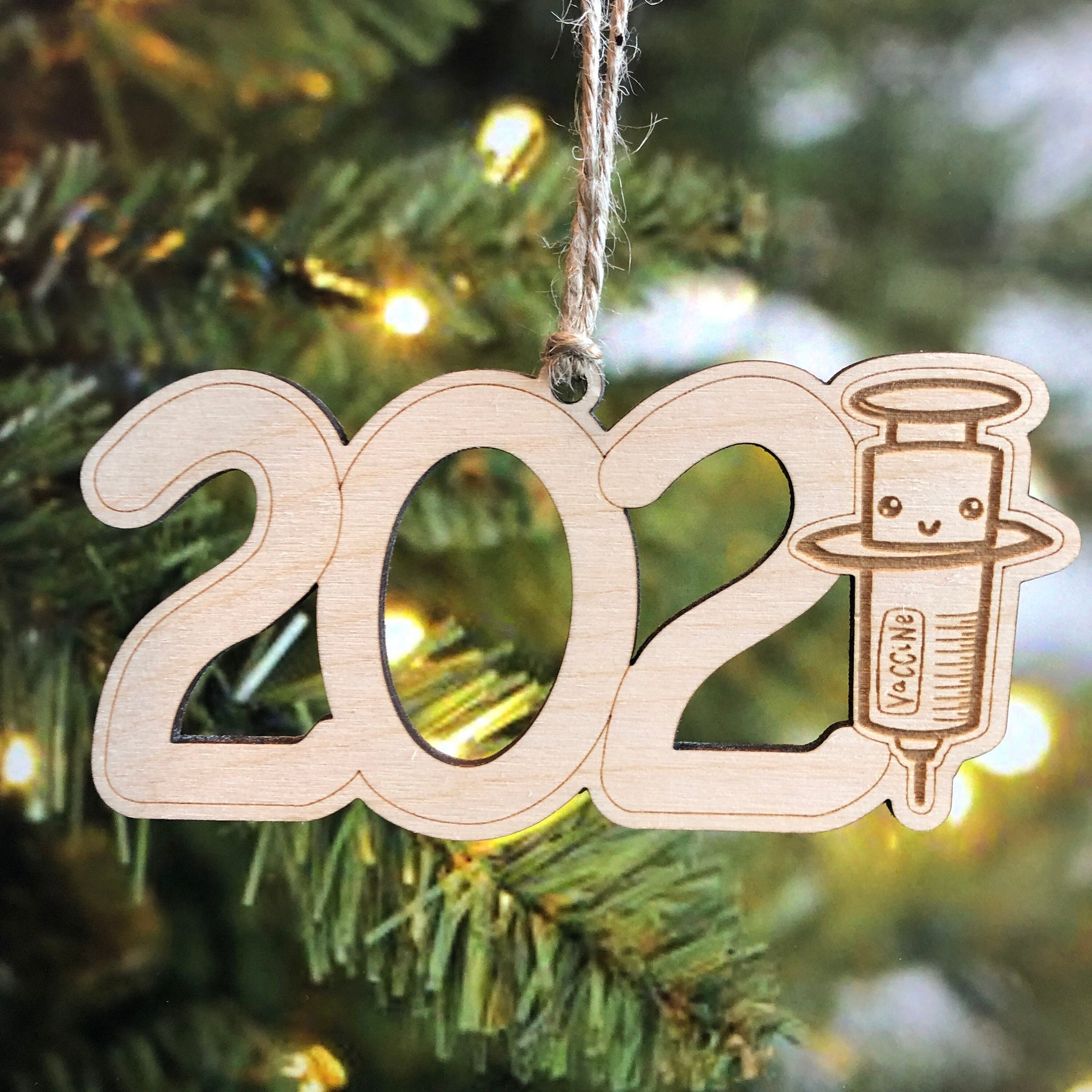 2021 Vaccine Ornament - 2021 Christmas Ornament - Covid Vaccine Ornament - Covid Christmas Tree Ornament - Christmas Gift 2021