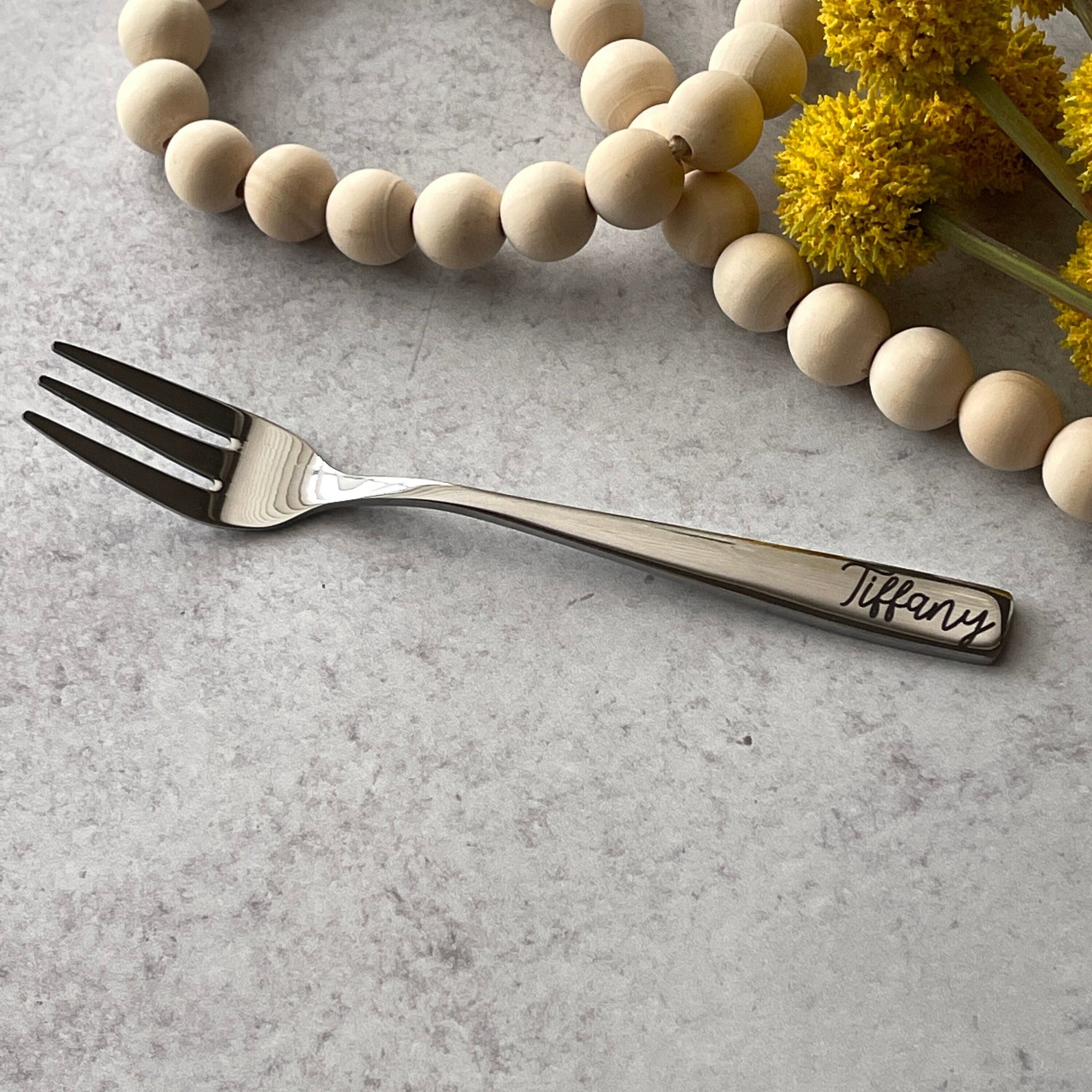 Personalized charcuterie fork, Personalized dessert fork - Fork - Bridal party gift - Toddler gift - Girls Night - Party Favor - Tasting